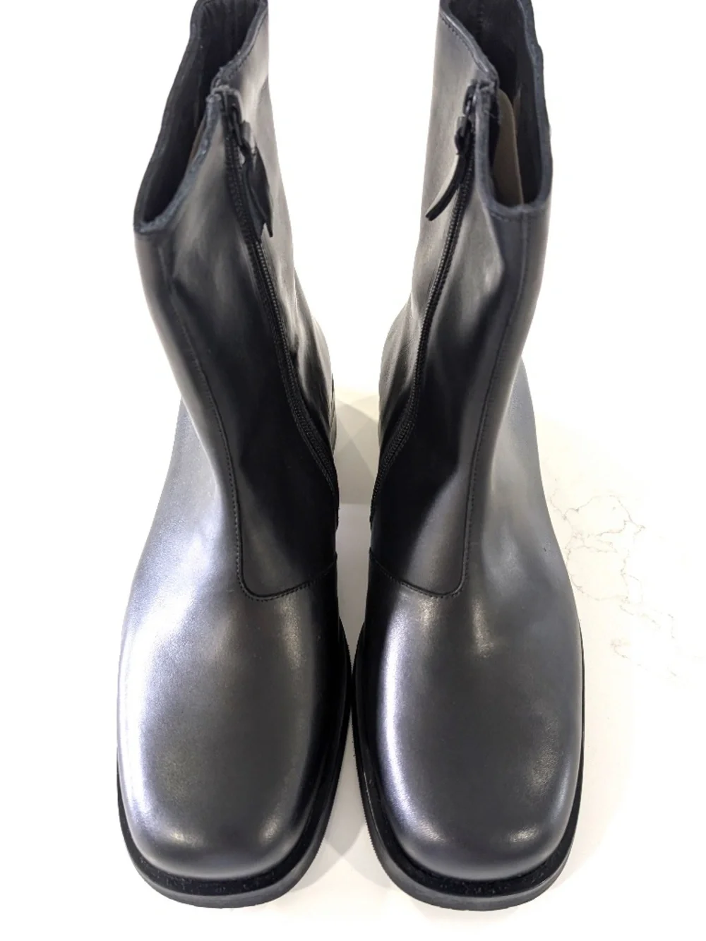 OUR LEGACY Camion Boot Black Leather EU 44 US 11 Zip Square Toe NIB Vibram